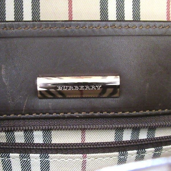 Burberry Burberry Burberry Brown Leather Shoulder Bag Leather Shoulder Bag in Good Condition Size ONE SIZE - 5 Thumbnail