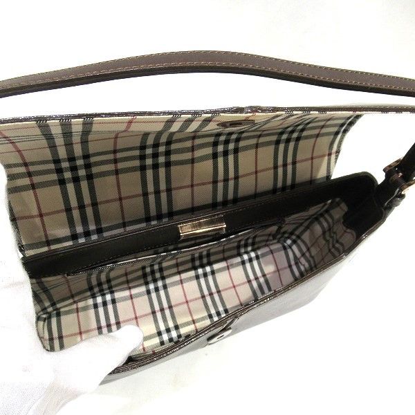 Burberry Burberry Burberry Brown Leather Shoulder Bag Leather Shoulder Bag in Good Condition Size ONE SIZE - 6 Thumbnail