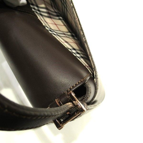 Burberry Burberry Burberry Brown Leather Shoulder Bag Leather Shoulder Bag in Good Condition Size ONE SIZE - 7 Thumbnail