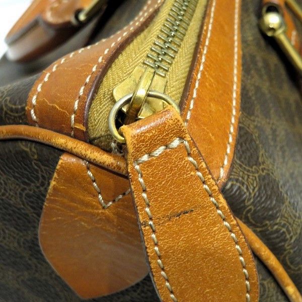 Celine Celine Celine Macadam Brown Handbag Boston Bag Canvas Handbag in Good Condition Size ONE SIZE - 4 Thumbnail