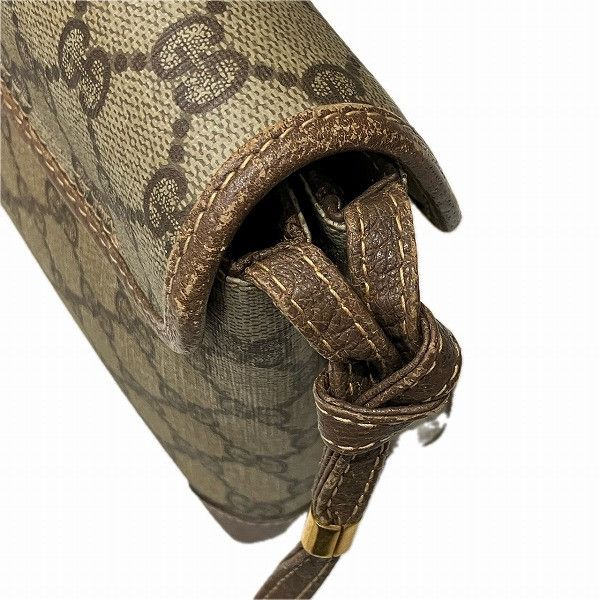 Gucci Gucci Gucci GG Plus Leather PVC Shoulder Bag 00756 Canvas Crossbody Bag 00756 in Fair Condition Size ONE SIZE - 4 Thumbnail