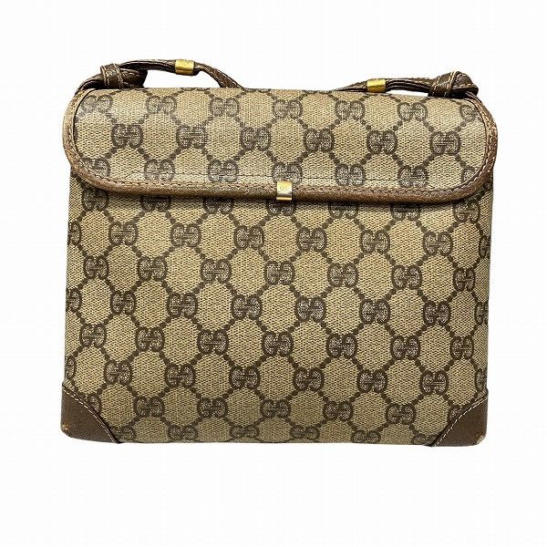 Gucci Gucci Gucci GG Plus Leather PVC Shoulder Bag 00756 Canvas Crossbody Bag 00756 in Fair Condition Size ONE SIZE - 2 Thumbnail