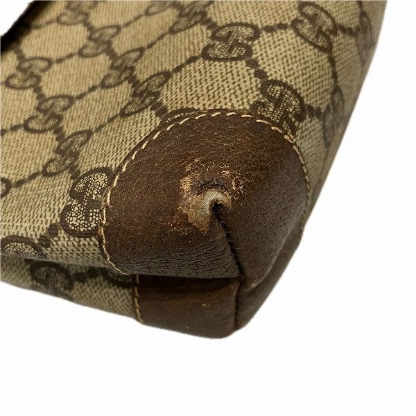 Gucci Gucci Gucci GG Plus Leather PVC Shoulder Bag 00756 Canvas Crossbody Bag 00756 in Fair Condition Size ONE SIZE - 8 Thumbnail