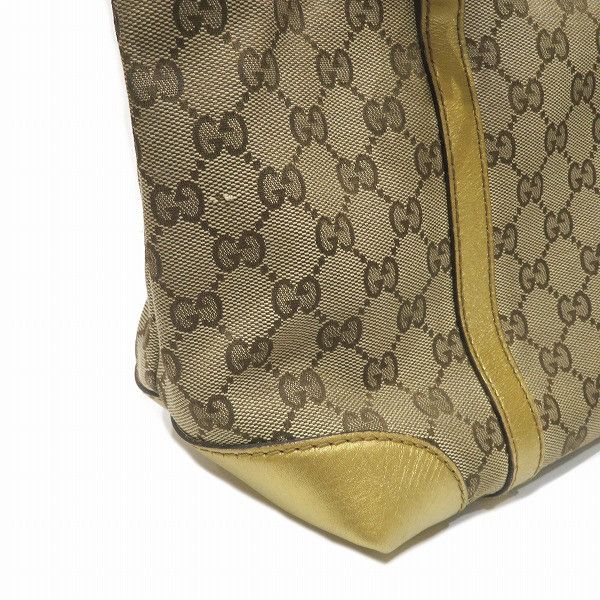 Gucci Gucci Gucci Canvas Leather Heart Shape Interlocking Tote Canvas Tote Bag 257069 in Good Condition Size ONE SIZE - 7 Thumbnail