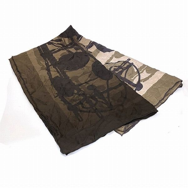 Hermes Hermes Hermes Crazy Printer Scarf Canvas Scarf in Good Condition Size ONE SIZE - 5 Thumbnail