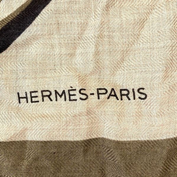 Hermes Hermes Hermes Crazy Printer Scarf Canvas Scarf in Good Condition Size ONE SIZE - 2 Thumbnail