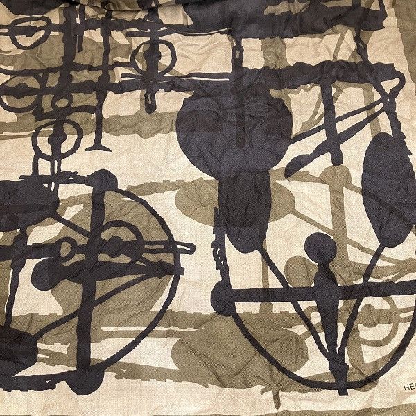 Hermes Hermes Hermes Crazy Printer Scarf Canvas Scarf in Good Condition Size ONE SIZE - 6 Thumbnail