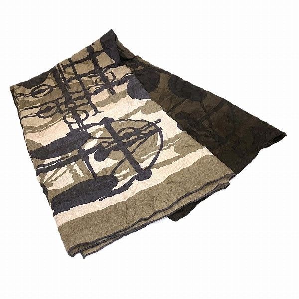 Hermes Hermes Hermes Crazy Printer Scarf Canvas Scarf in Good Condition Size ONE SIZE - 4 Thumbnail
