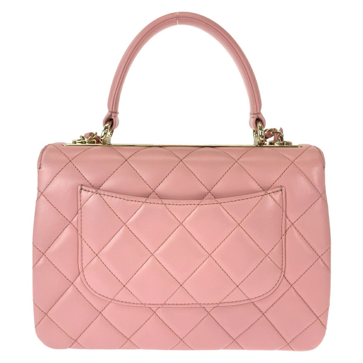 Chanel Chanel Chanel Lambskin Matelasse Turn Lock Handbag Leather Handbag in Great Condition Size ONE SIZE - 2 Thumbnail