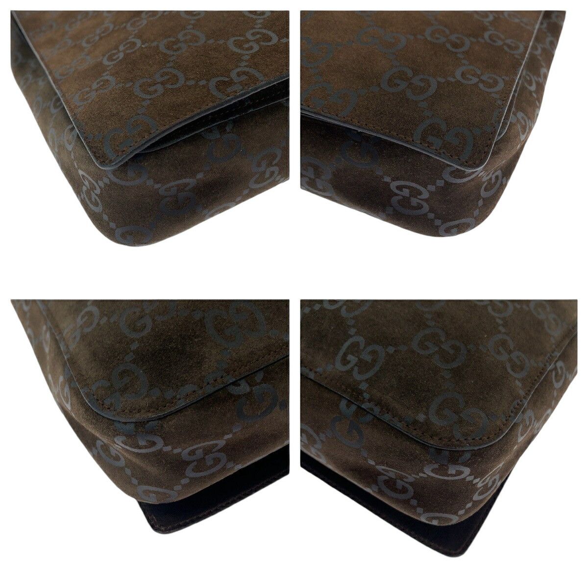 Gucci Gucci Gucci Suede Horsebit Shoulder Bag Brown Leather Shoulder Bag 0013180 in Very Good Condition Size ONE SIZE - 3 Thumbnail