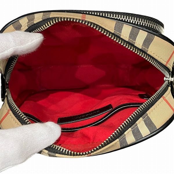 Burberry Burberry Burberry Vintage Check Canvas Leather Shoulder Bag Canvas Crossbody Bag 8023381 in Great Condition Size ONE SIZE - 6 Thumbnail