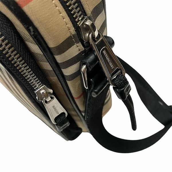 Burberry Burberry Burberry Vintage Check Canvas Leather Shoulder Bag Canvas Crossbody Bag 8023381 in Great Condition Size ONE SIZE - 4 Thumbnail