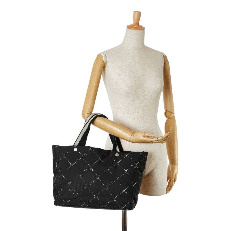 Chanel Chanel Chanel Nylon Travel Line Tote Bag MM Canvas Tote Bag in Very Good Condition Size ONE SIZE - 11 Thumbnail