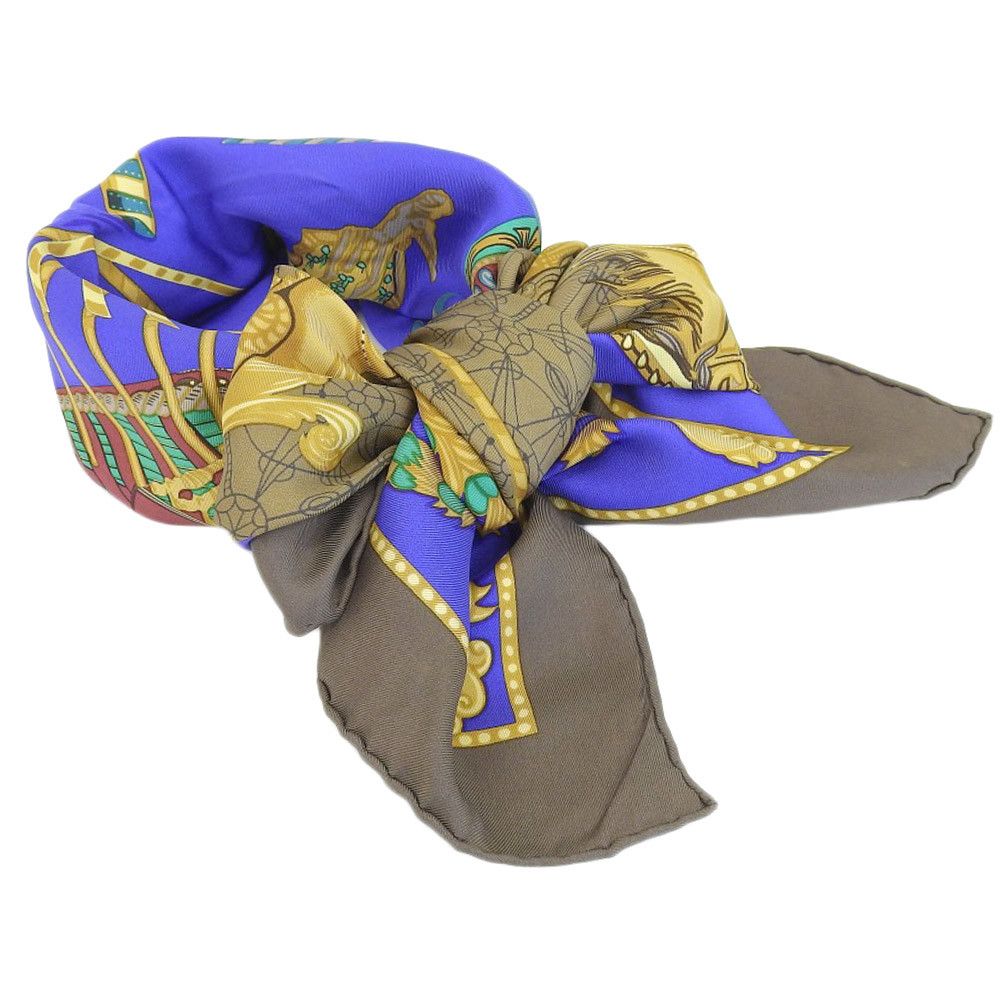Hermes Hermes Hermes Silk Scarf Multicolor Canvas Scarf in Great Condition Size ONE SIZE - 3 Thumbnail