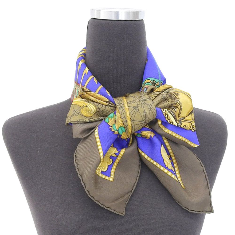 Hermes Hermes Hermes Silk Scarf Multicolor Canvas Scarf in Great Condition Size ONE SIZE - 2 Thumbnail