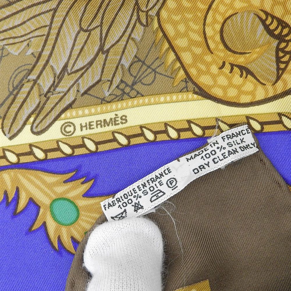 Hermes Hermes Hermes Silk Scarf Multicolor Canvas Scarf in Great Condition Size ONE SIZE - 8 Thumbnail