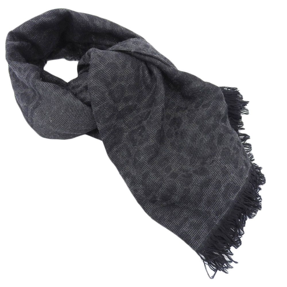 Jimmy Choo Jimmy Choo Jimmy Choo Leopard Print Scarf Black Others Scarf in Great Condition Size ONE SIZE - 3 Thumbnail