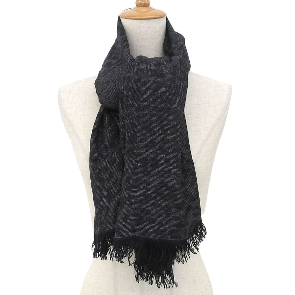 Jimmy Choo Jimmy Choo Jimmy Choo Leopard Print Scarf Black Others Scarf in Great Condition Size ONE SIZE - 2 Thumbnail