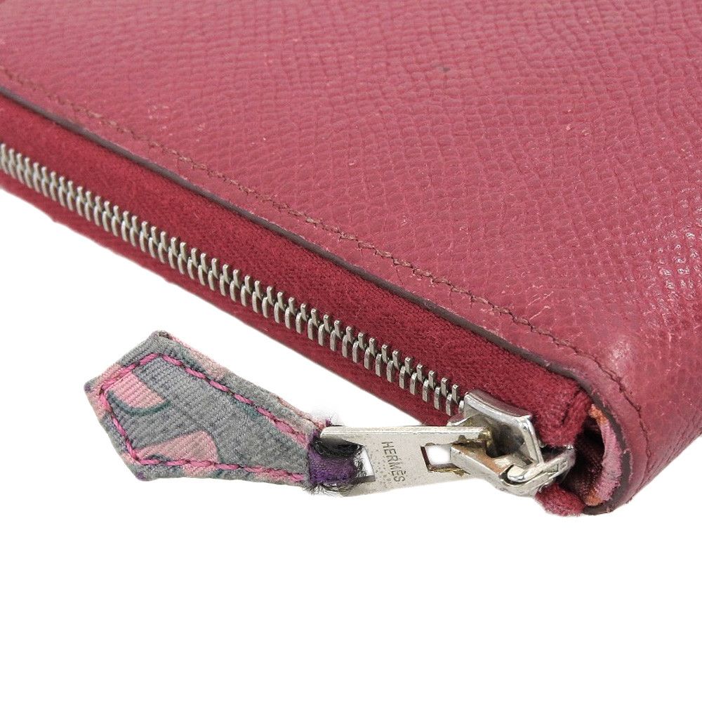 Hermes Hermes Hermes Azap Long Silk'in Wallet Red Leather Long Wallet in Very Good Condition Size ONE SIZE - 5 Thumbnail