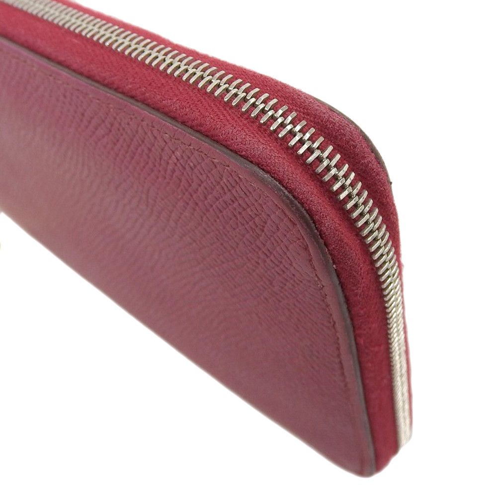 Hermes Hermes Hermes Azap Long Silk'in Wallet Red Leather Long Wallet in Very Good Condition Size ONE SIZE - 7 Thumbnail