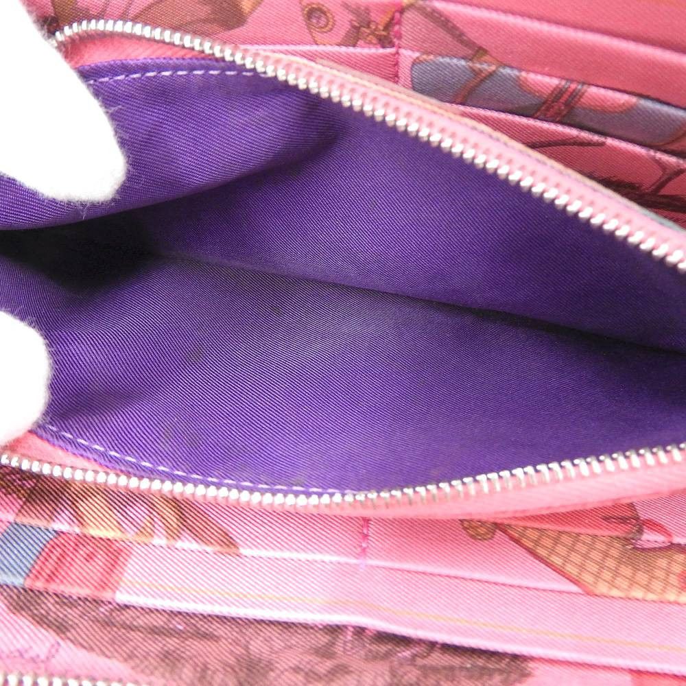 Hermes Hermes Hermes Azap Long Silk'in Wallet Red Leather Long Wallet in Very Good Condition Size ONE SIZE - 4 Thumbnail
