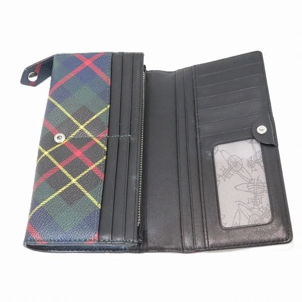 Vivienne Westwood Vivienne Westwood Vivienne Westwood Tartan Check Orb Long Wallet Canvas Long Wallet in Great Condition Size ONE SIZE - 2 Thumbnail