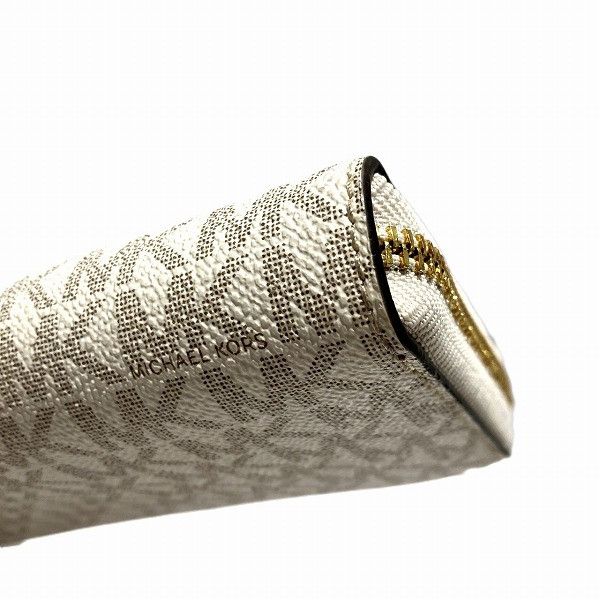 Michael Kors Michael Kors Michael Kors Monogram Round Zip Wallet Canvas Long Wallet 35F8GTVT3B in Good Condition Size ONE SIZE - 3 Thumbnail