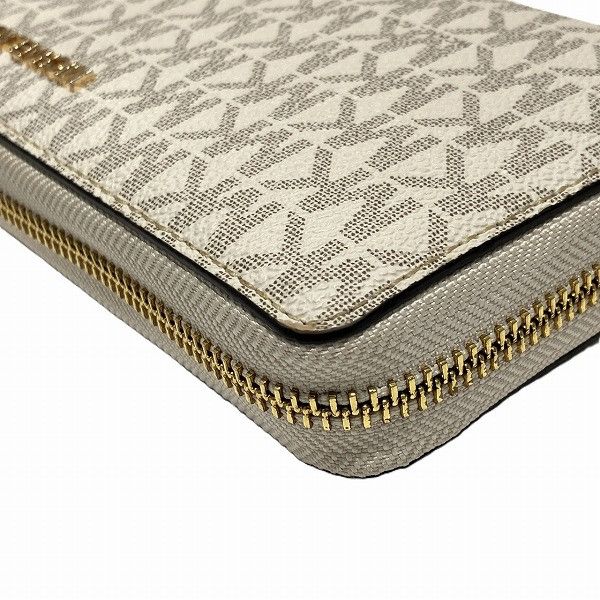 Michael Kors Michael Kors Michael Kors Monogram Round Zip Wallet Canvas Long Wallet 35F8GTVT3B in Good Condition Size ONE SIZE - 9 Thumbnail