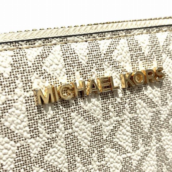 Michael Kors Michael Kors Michael Kors Monogram Round Zip Wallet Canvas Long Wallet 35F8GTVT3B in Good Condition Size ONE SIZE - 8 Thumbnail