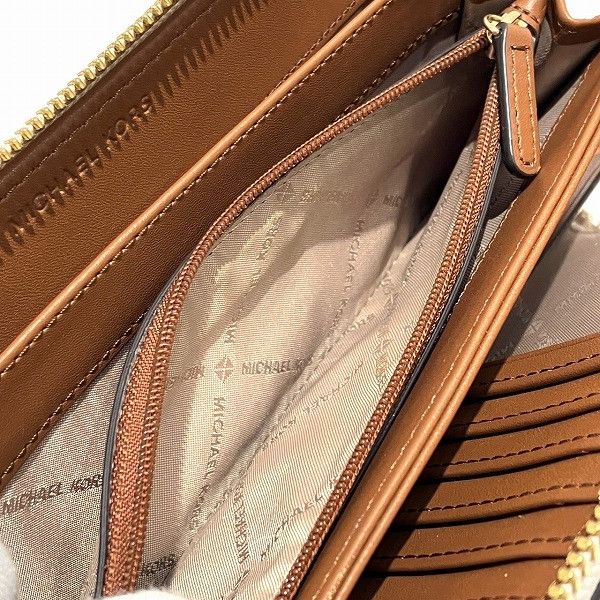 Michael Kors Michael Kors Michael Kors Monogram Round Zip Wallet Canvas Long Wallet 35F8GTVT3B in Good Condition Size ONE SIZE - 5 Thumbnail