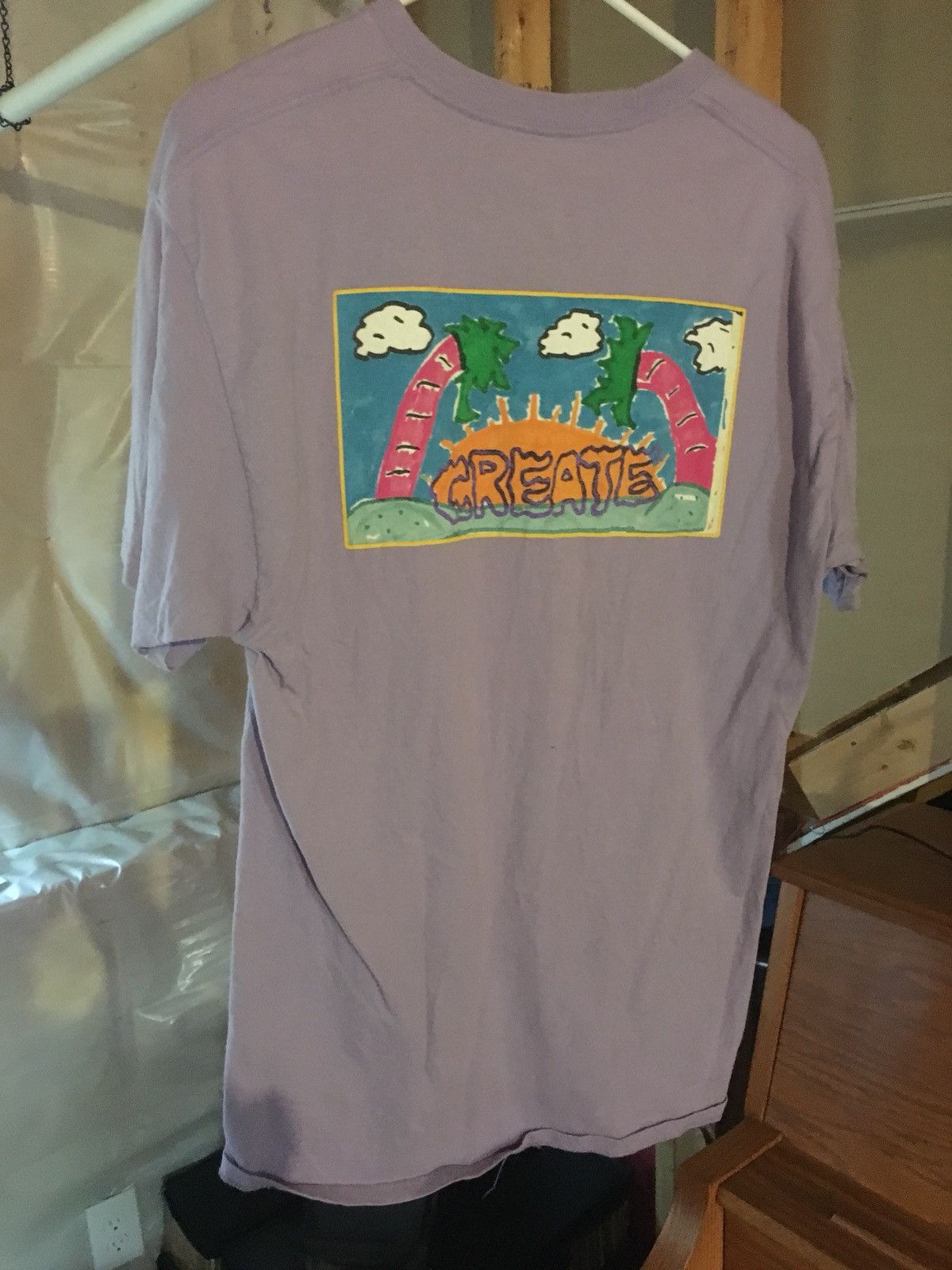 Vintage CREATE SKATEBOARDS ISLAND T SHIRT Size US L / EU 52-54 / 3 - 1 Thumbnail