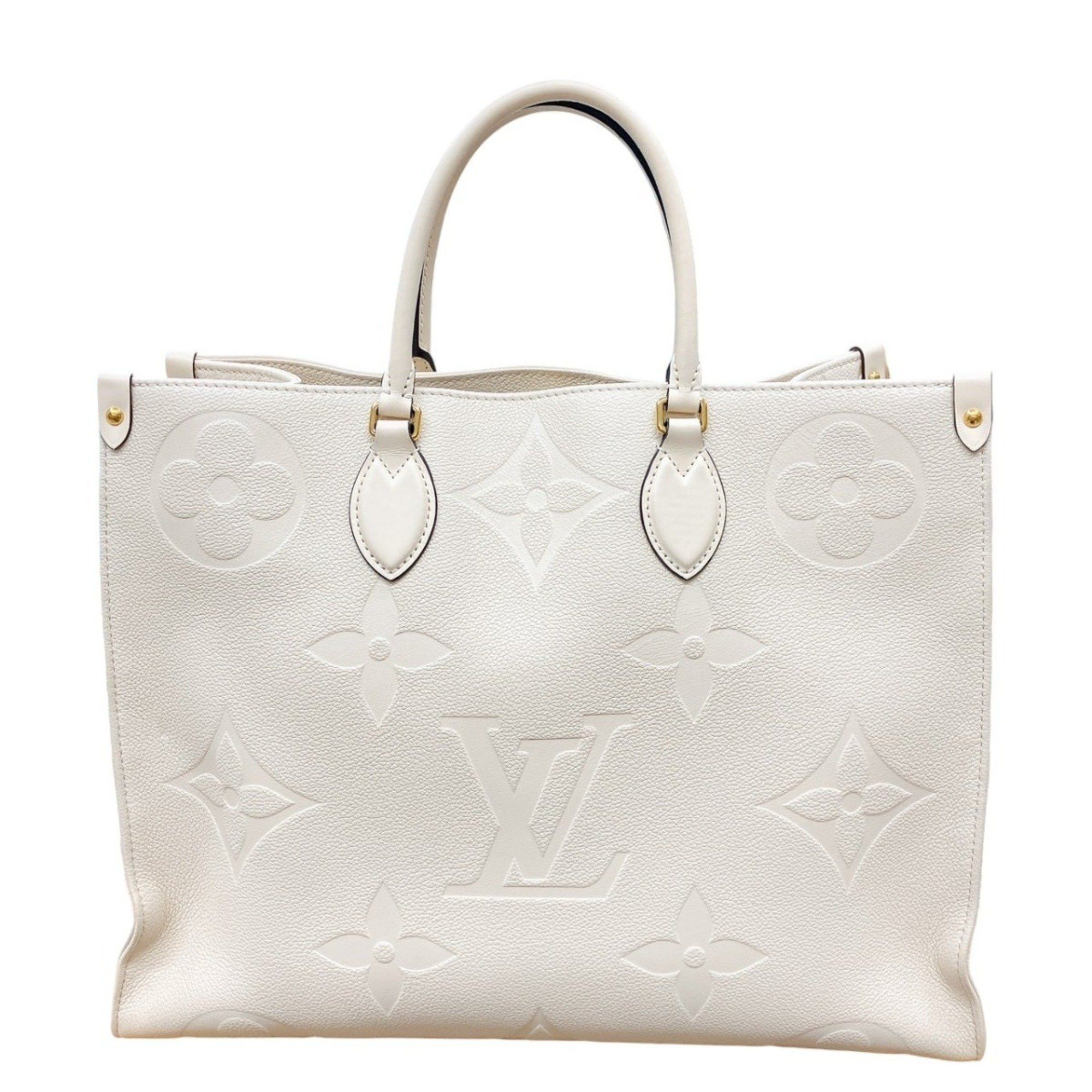Louis Vuitton Louis Vuitton Tote Bag On the Go GM Monogram Shoulder Empreinte M45081 Beige LV Size ONE SIZE - 3 Thumbnail