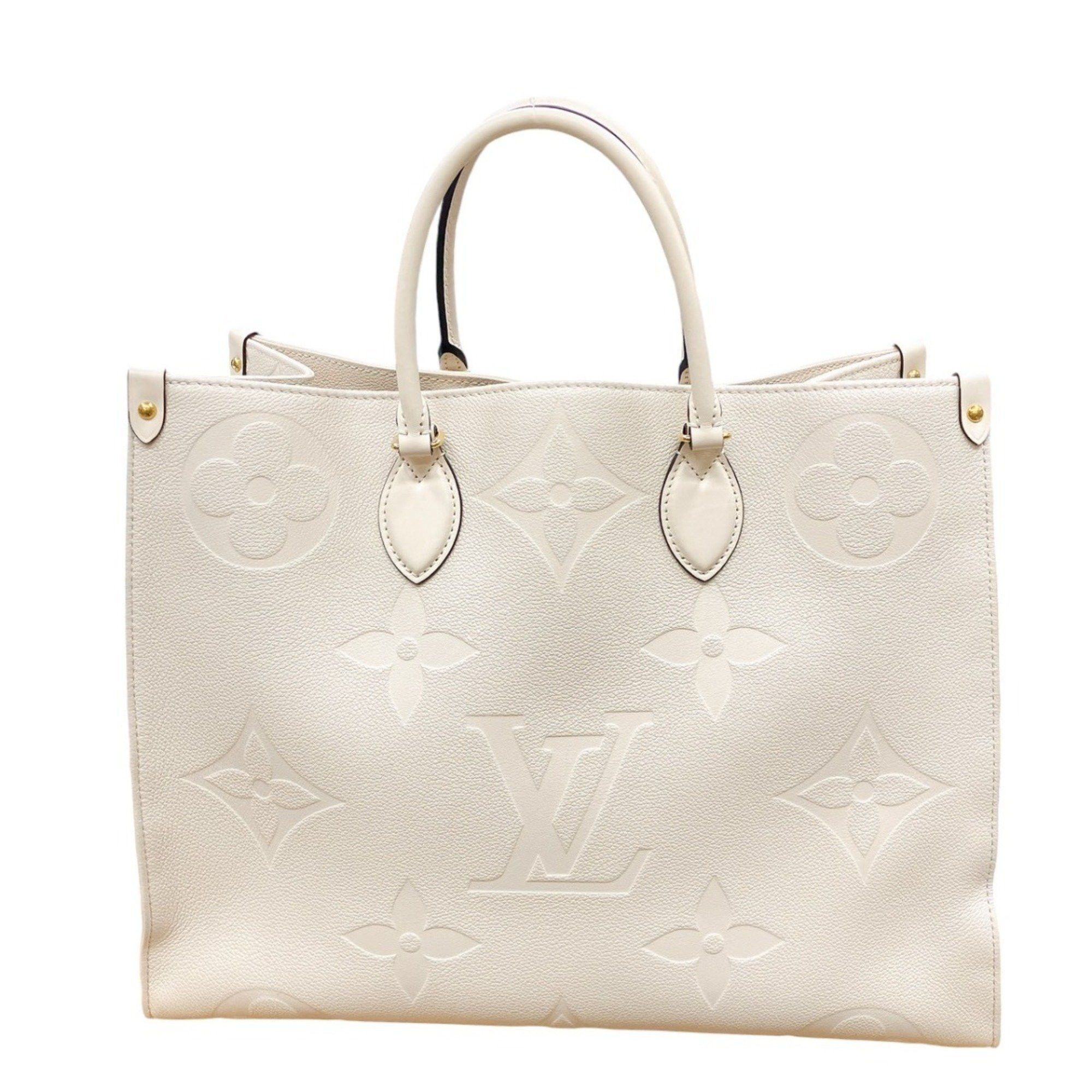 Louis Vuitton Louis Vuitton Tote Bag On the Go GM Monogram Shoulder Empreinte M45081 Beige LV Size ONE SIZE - 2 Thumbnail