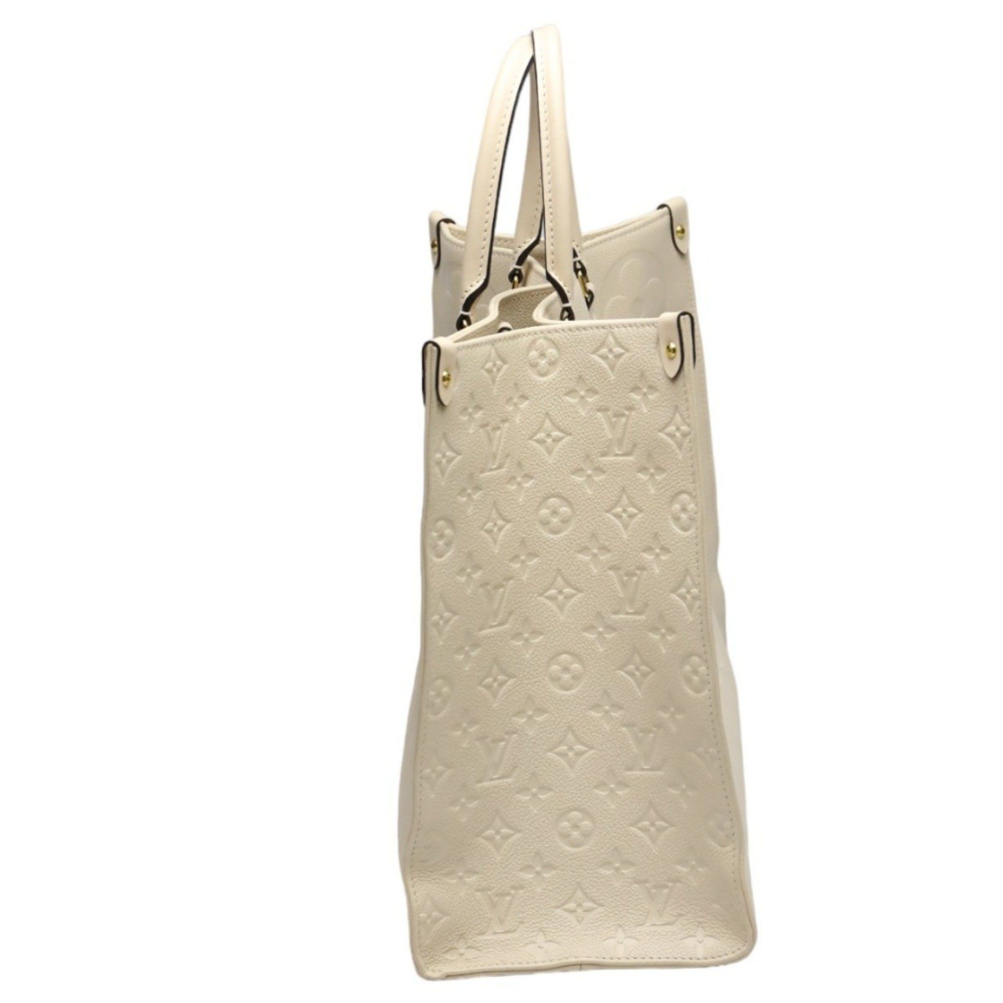 Louis Vuitton Louis Vuitton Tote Bag On the Go GM Monogram Shoulder Empreinte M45081 Beige LV Size ONE SIZE - 4 Thumbnail
