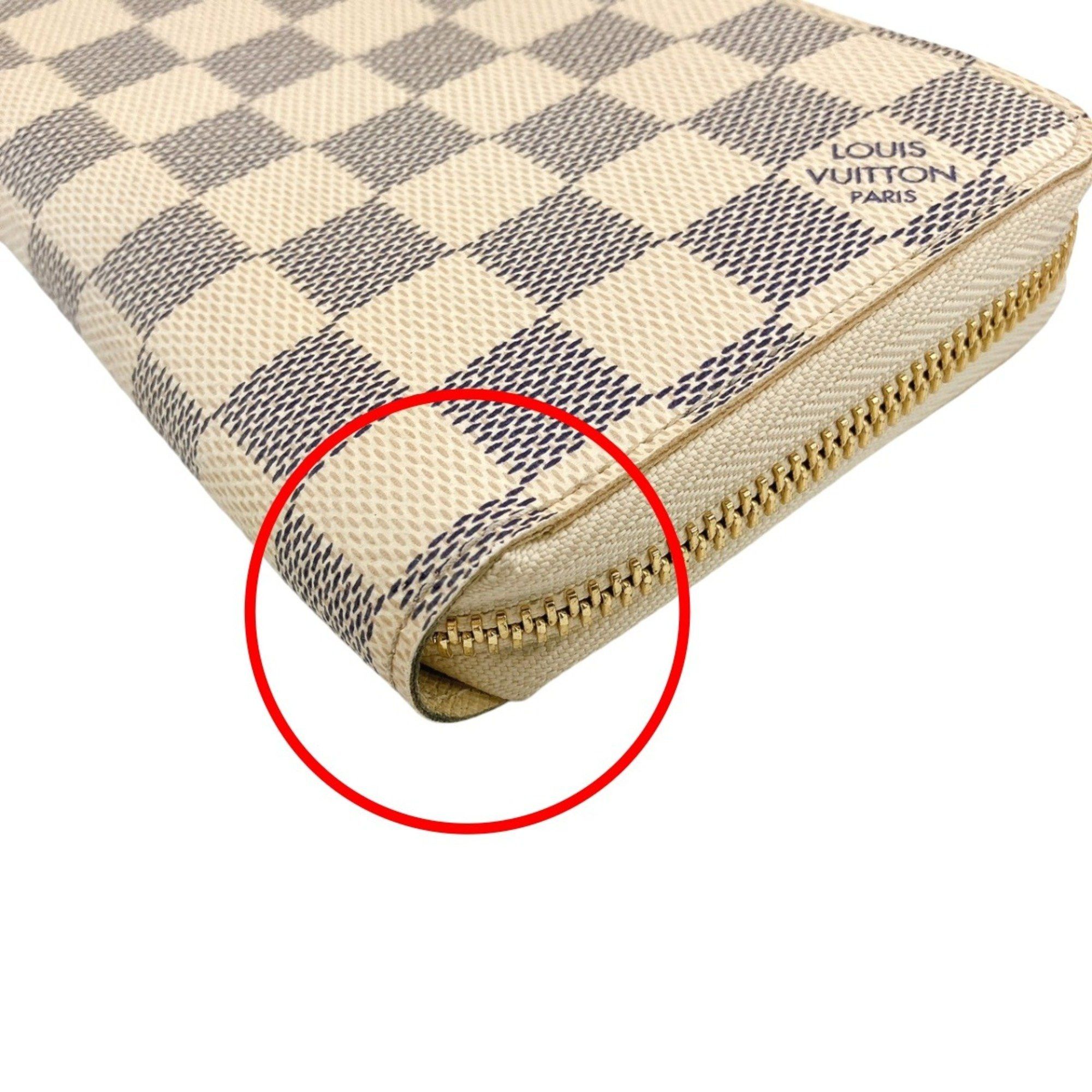 Louis Vuitton Louis Vuitton Long Wallet Round Azur Zippy Damier Canvas N60019 White LV Size ONE SIZE - 7 Thumbnail