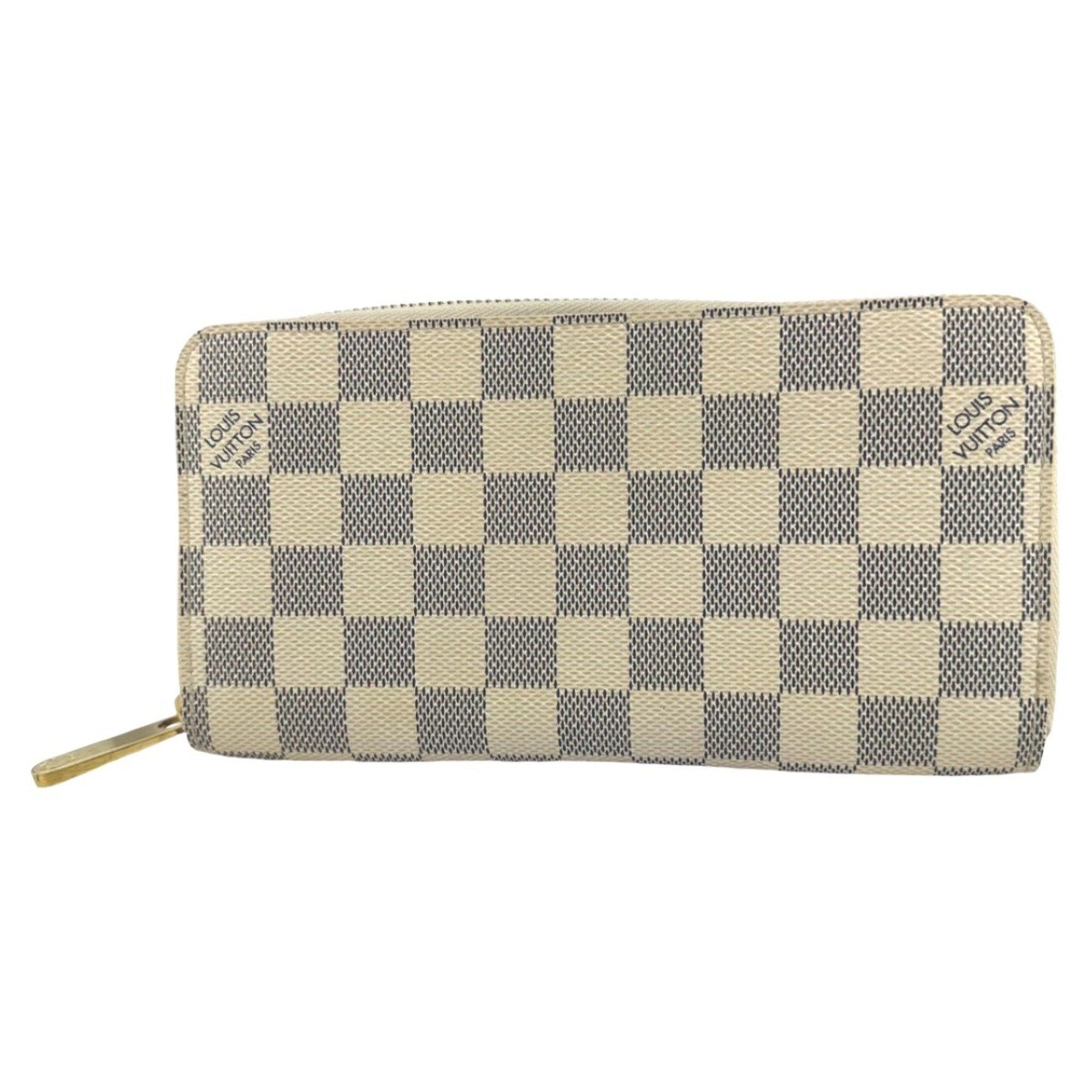 Louis Vuitton Louis Vuitton Long Wallet Round Azur Zippy Damier Canvas N60019 White LV Size ONE SIZE - 2 Thumbnail