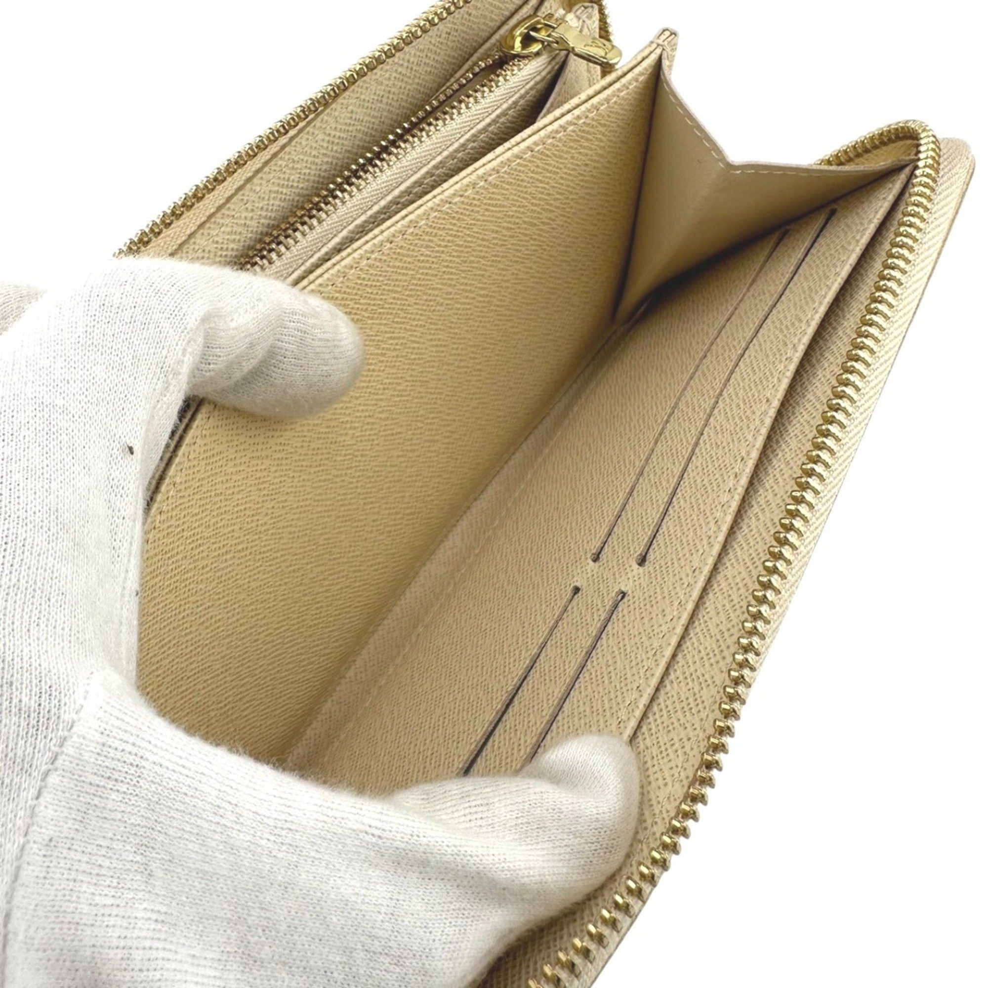 Louis Vuitton Louis Vuitton Long Wallet Round Azur Zippy Damier Canvas N60019 White LV Size ONE SIZE - 17 Thumbnail