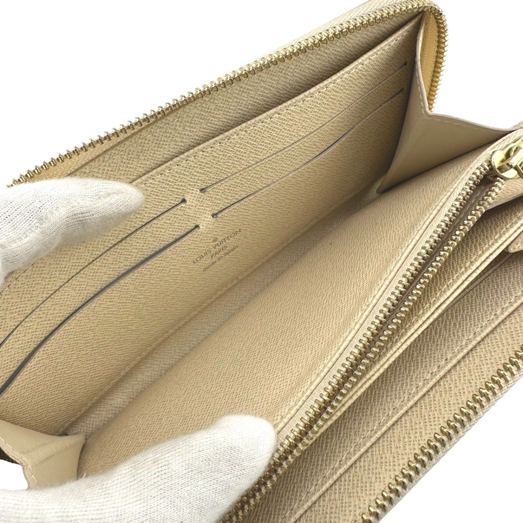 Louis Vuitton Louis Vuitton Long Wallet Round Azur Zippy Damier Canvas N60019 White LV Size ONE SIZE - 13 Thumbnail
