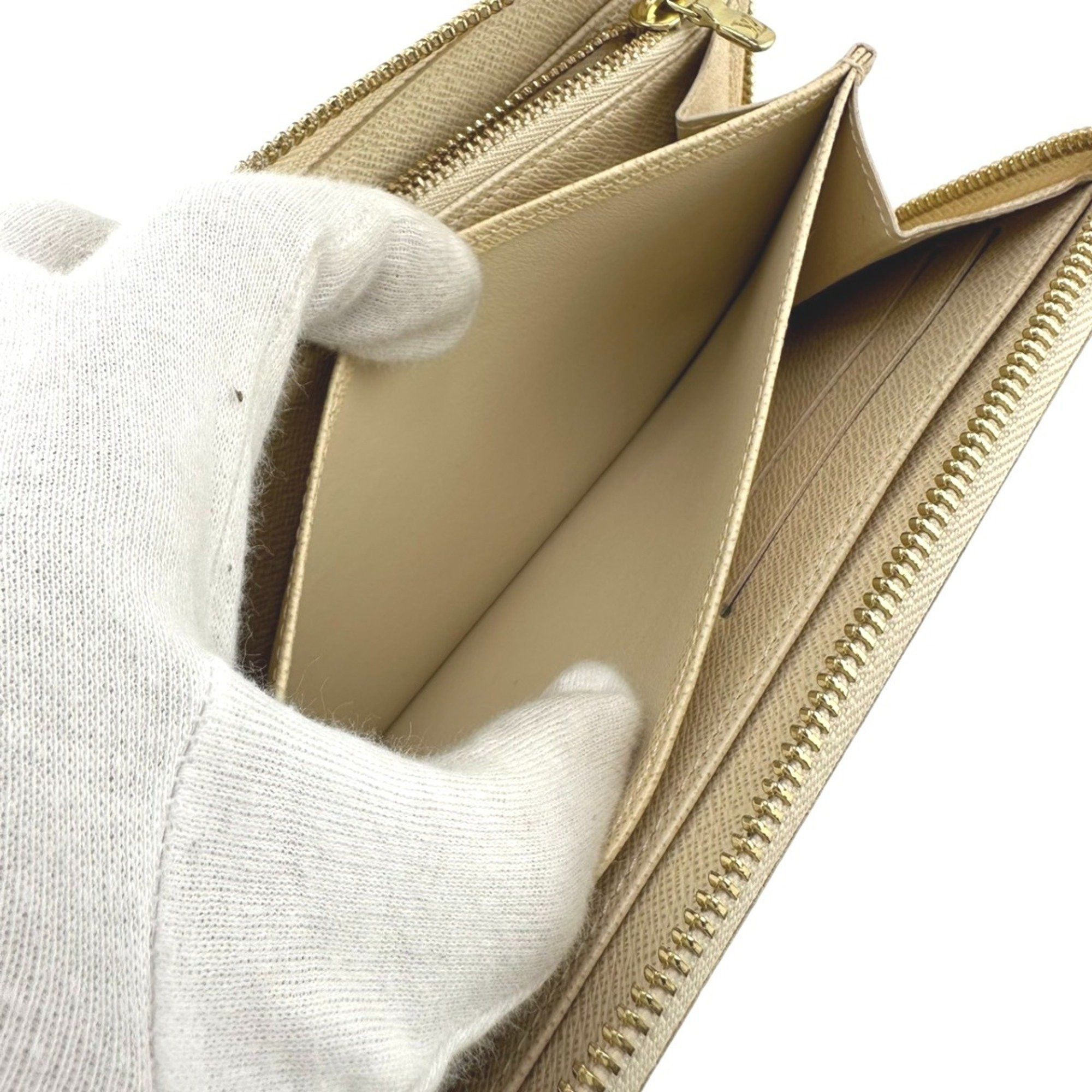 Louis Vuitton Louis Vuitton Long Wallet Round Azur Zippy Damier Canvas N60019 White LV Size ONE SIZE - 16 Thumbnail
