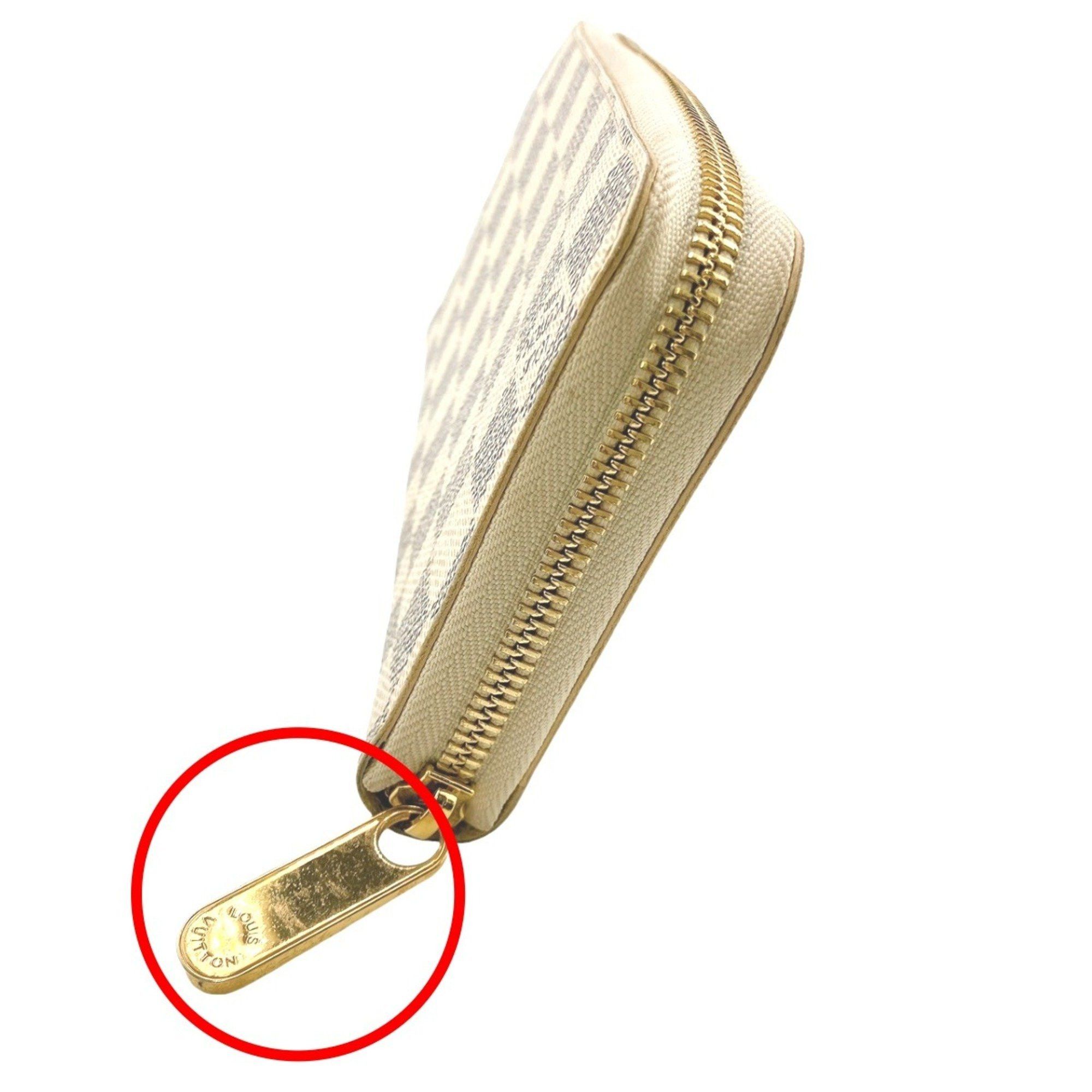 Louis Vuitton Louis Vuitton Long Wallet Round Azur Zippy Damier Canvas N60019 White LV Size ONE SIZE - 3 Thumbnail