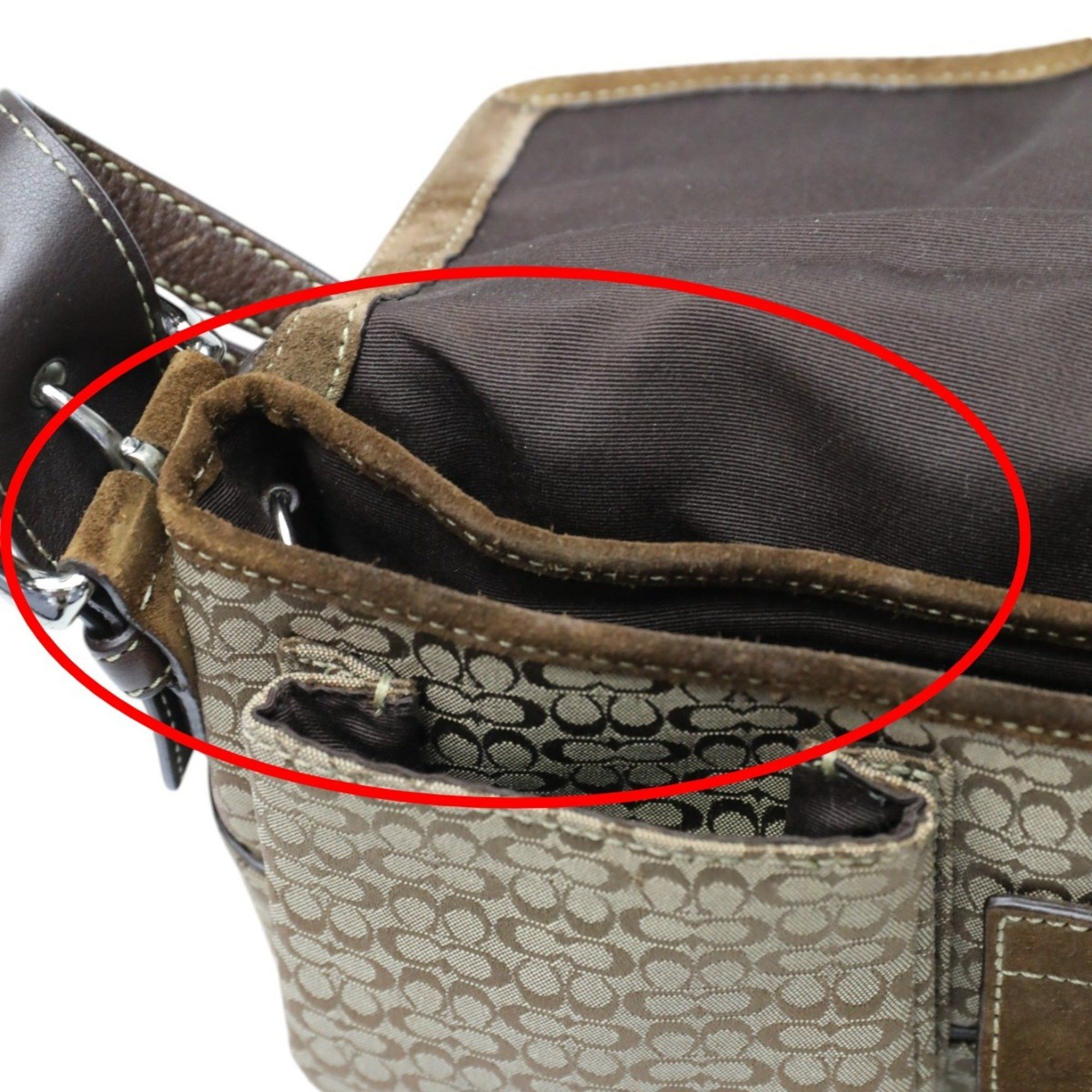 Coach COACH shoulder bag handbag signature canvas 1463 brown Size ONE SIZE - 20 Thumbnail