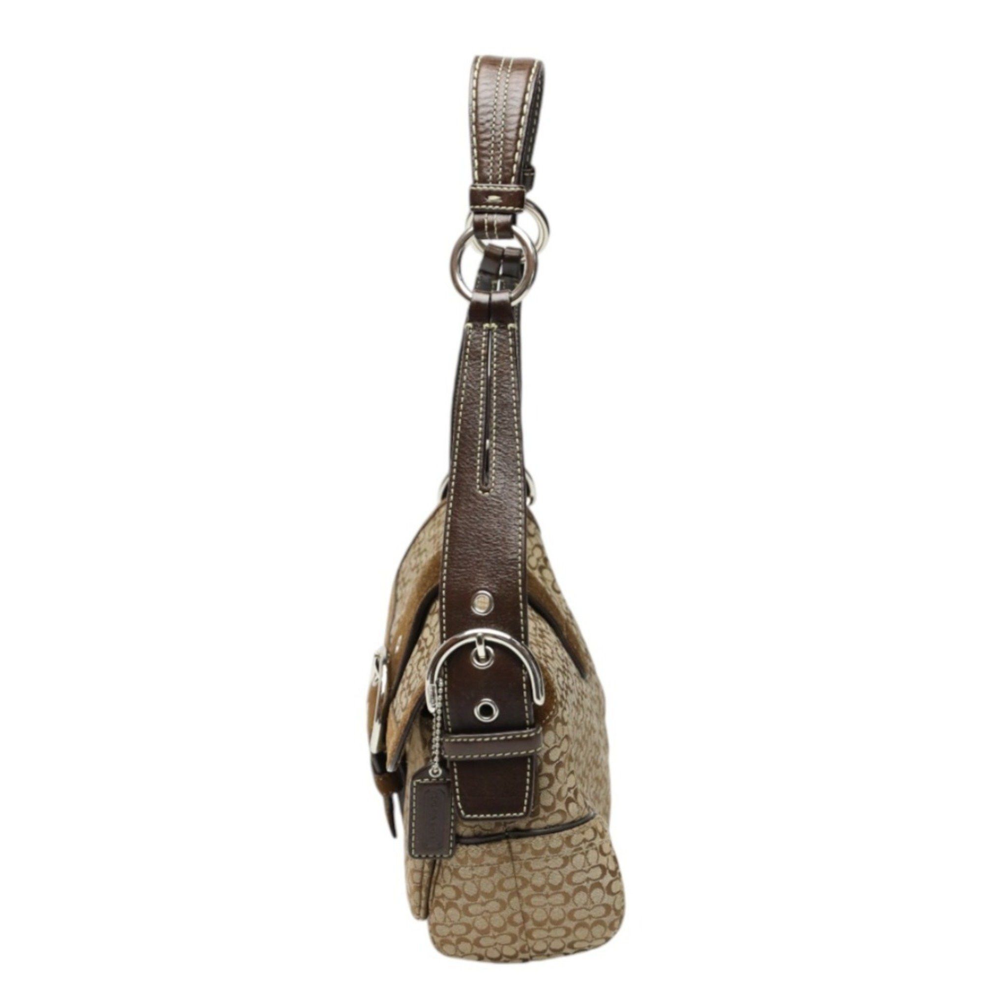 Coach COACH shoulder bag handbag signature canvas 1463 brown Size ONE SIZE - 4 Thumbnail