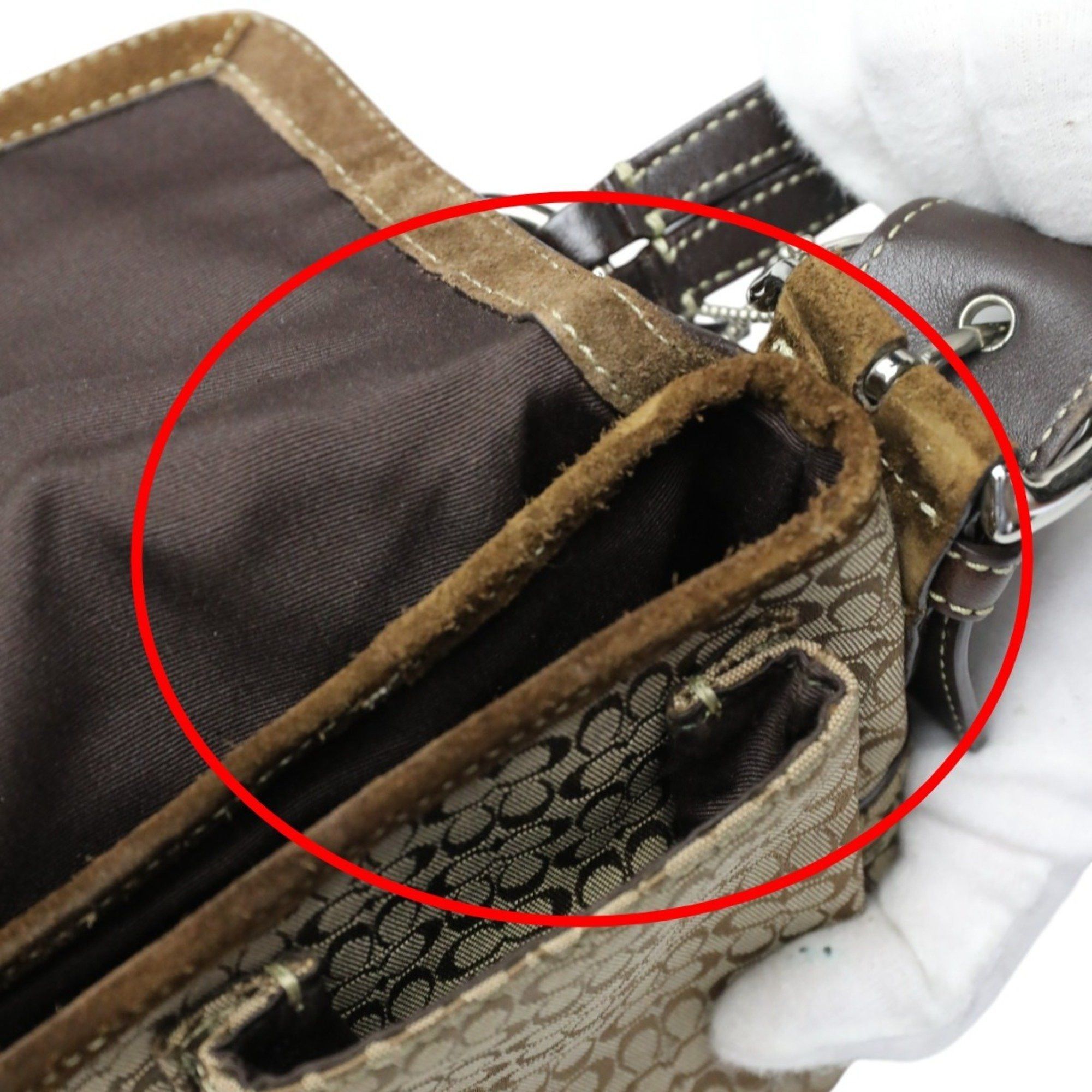 Coach COACH shoulder bag handbag signature canvas 1463 brown Size ONE SIZE - 19 Thumbnail