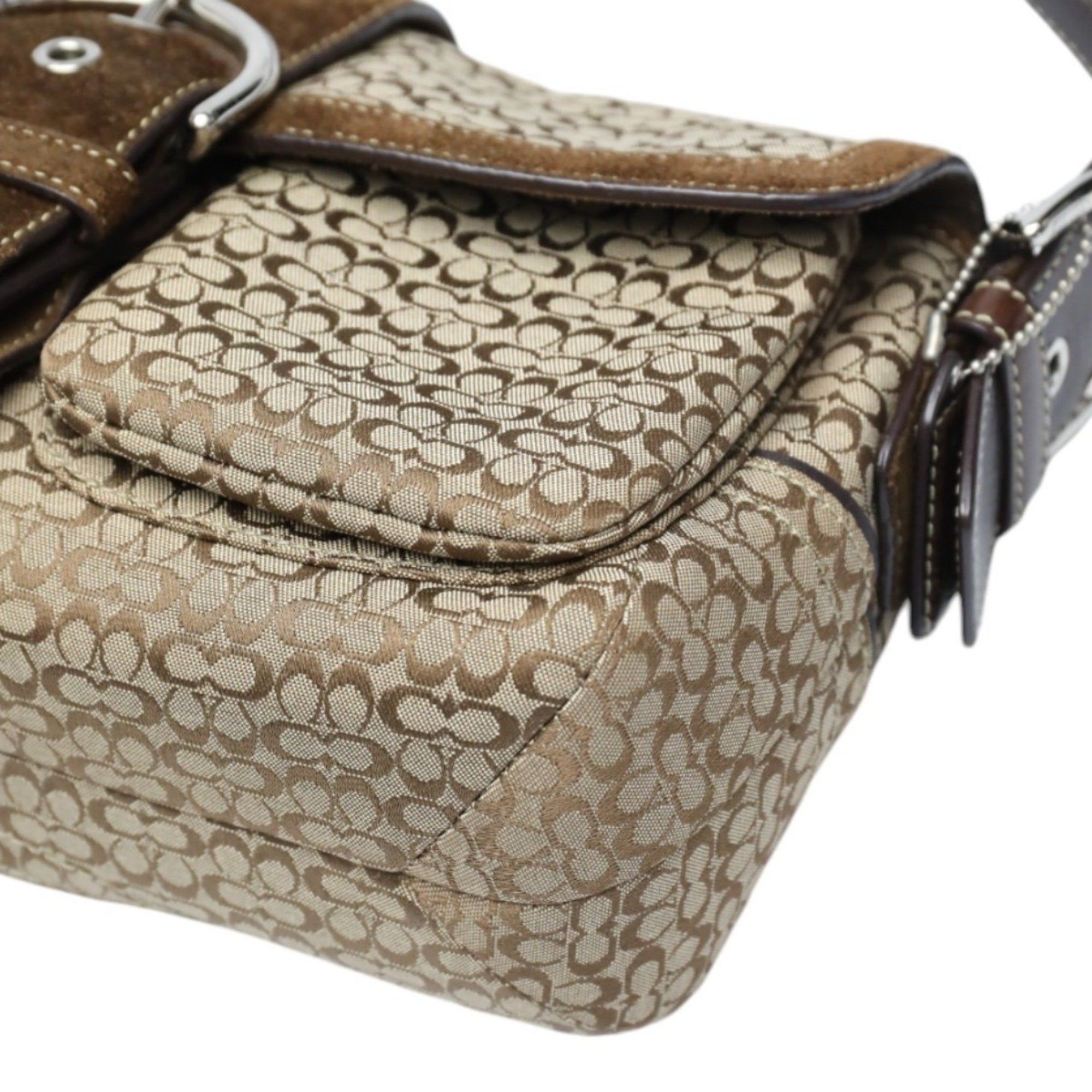 Coach COACH shoulder bag handbag signature canvas 1463 brown Size ONE SIZE - 7 Thumbnail