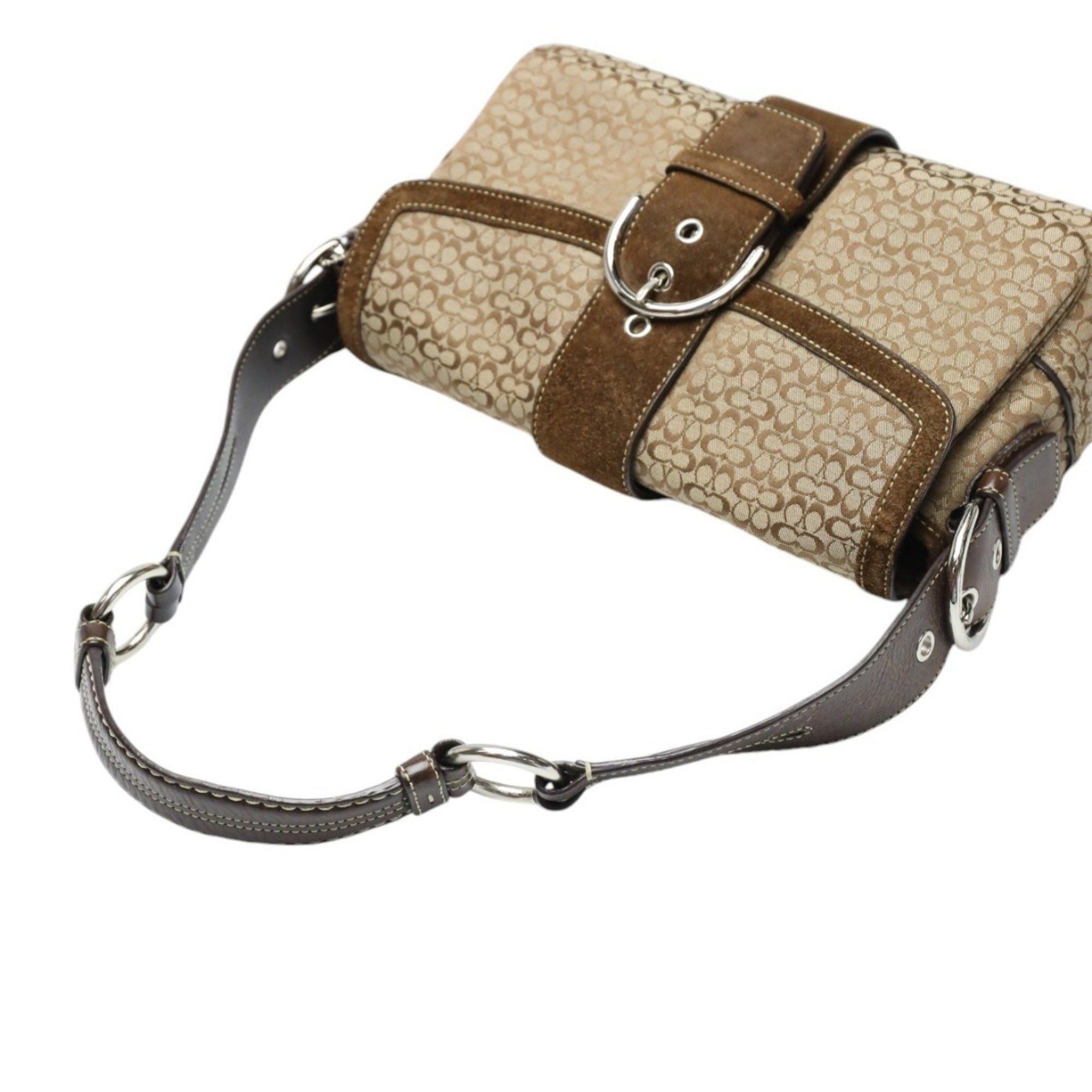 Coach COACH shoulder bag handbag signature canvas 1463 brown Size ONE SIZE - 10 Thumbnail