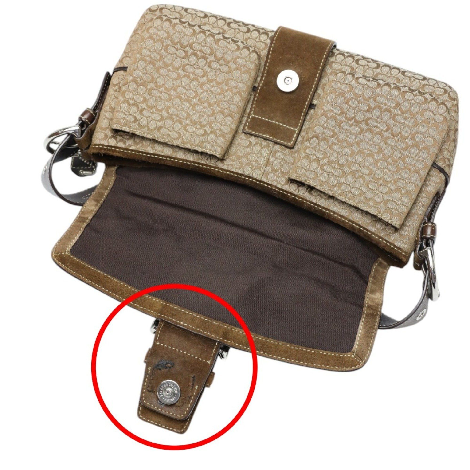 Coach COACH shoulder bag handbag signature canvas 1463 brown Size ONE SIZE - 14 Thumbnail