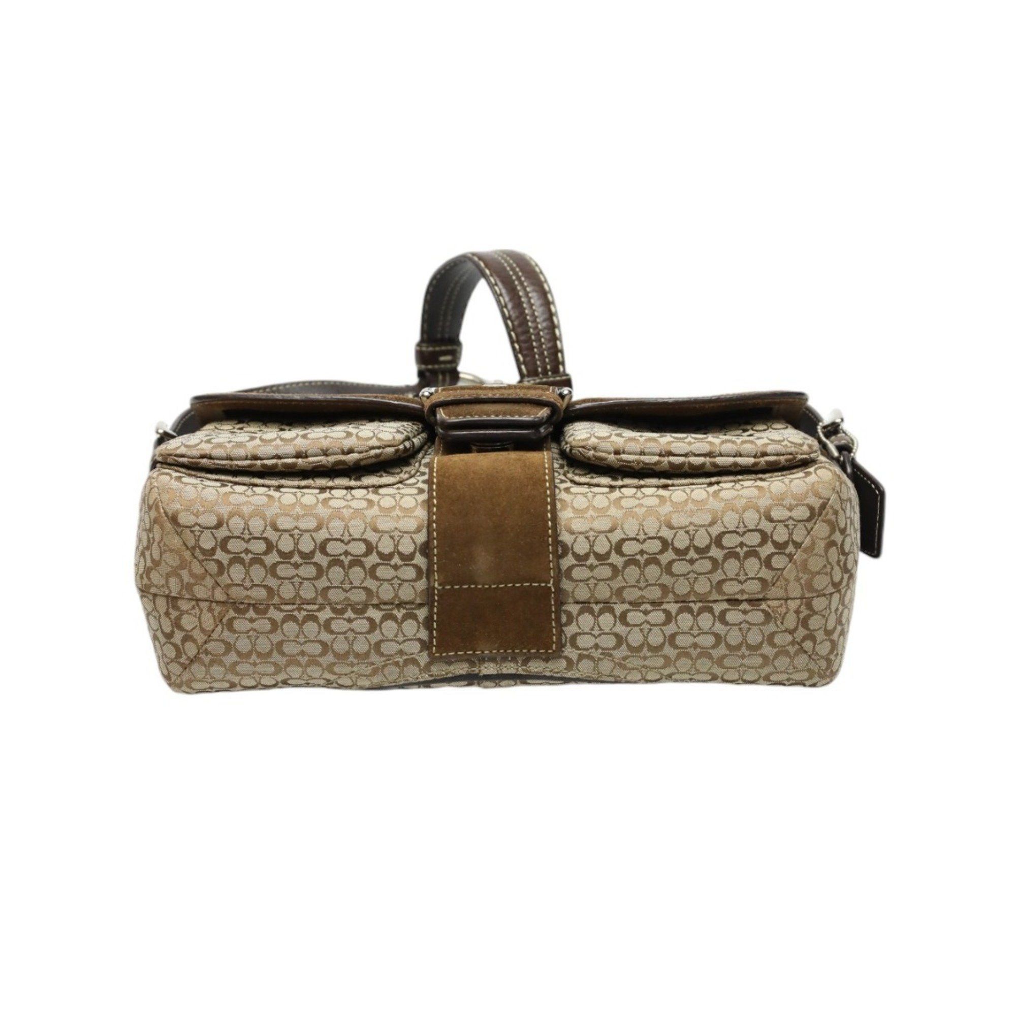 Coach COACH shoulder bag handbag signature canvas 1463 brown Size ONE SIZE - 5 Thumbnail