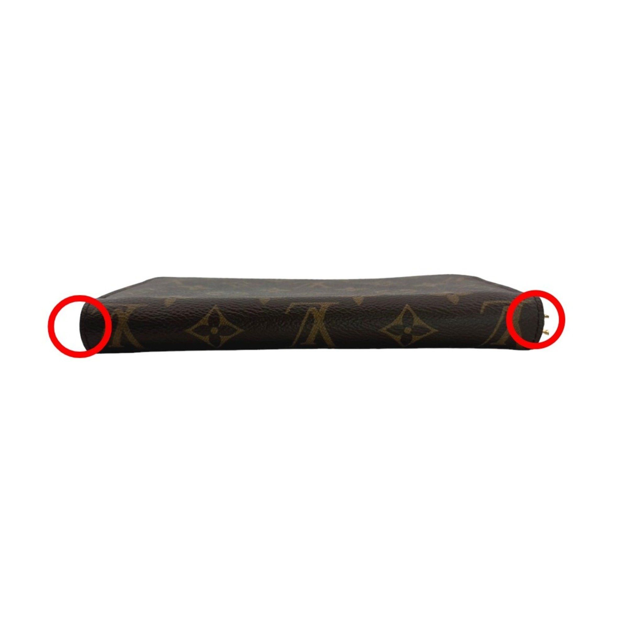 Louis Vuitton Louis Vuitton Long Wallet Round Monogram Fuchsia Canvas M41895 Brown LV Size ONE SIZE - 7 Thumbnail