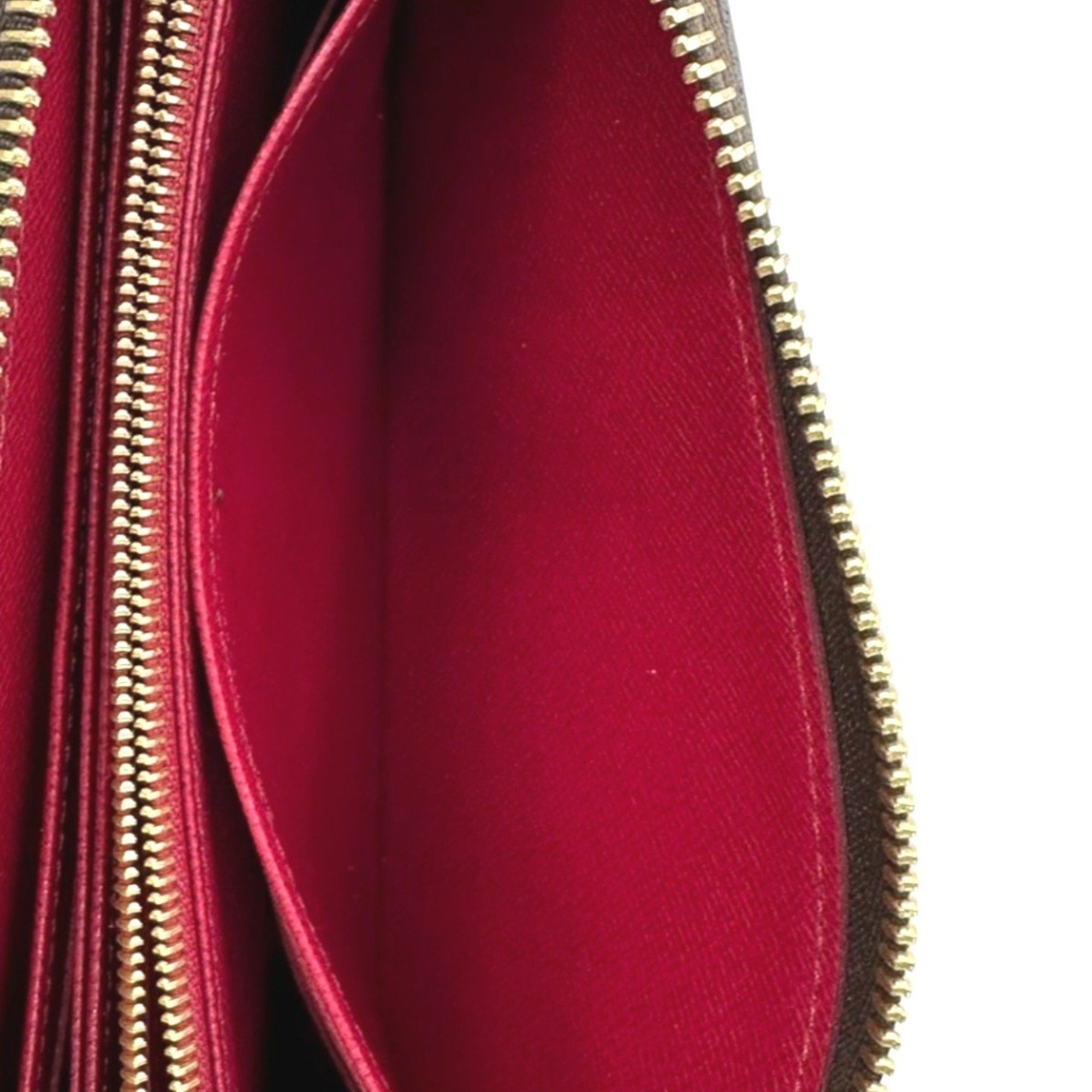 Louis Vuitton Louis Vuitton Long Wallet Round Monogram Fuchsia Canvas M41895 Brown LV Size ONE SIZE - 10 Thumbnail