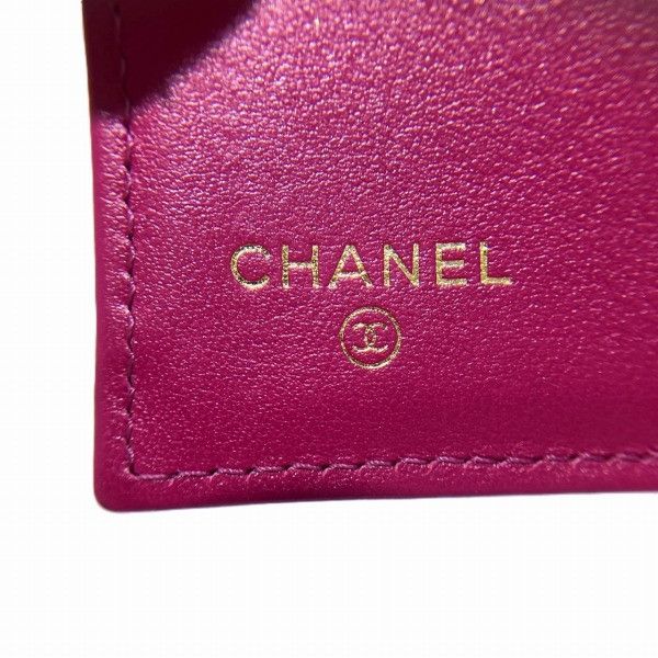 Chanel Chanel Chanel Leather Coco Mark Trifold Wallet A70796 Leather Short Wallet A70796 in Good Condition Size ONE SIZE - 4 Thumbnail